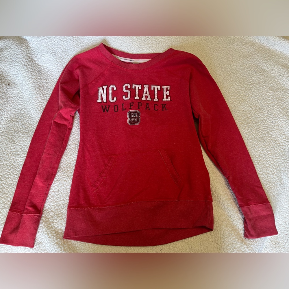 Red NC State Wolfpack crew neck Sweatshirt